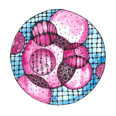 Pink Grid Bubbles