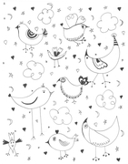 Whimsical birds